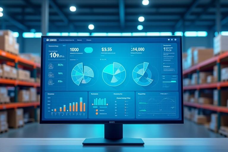 Professioneel e-commerce platform met grafieken en datavisualisaties die complexe B2B processen simplificeren