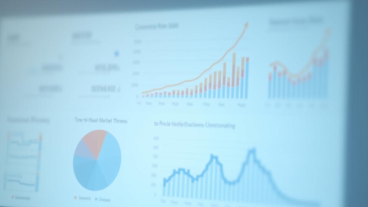 Overzichtelijk dashboard met groeistatistieken en efficiëntie metrics