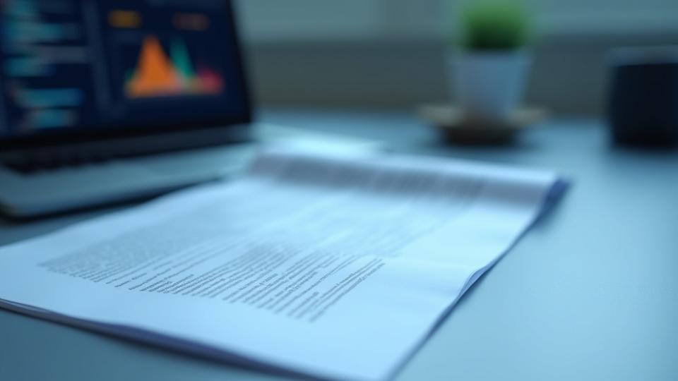 Afbeelding van een juridisch document met focus op secties over rechten, plichten en aansprakelijkheid, in een zakelijke, moderne setting.